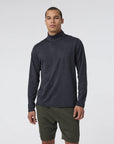 Charcoal Heather Grey Ponto 1/2 Zip Mock Neck