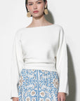 Ivory Valerie Open Back Sweater