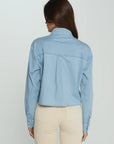 Light Blue The Maren Cropped Shirt