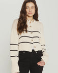 Cream Stripe Marina Cardigan