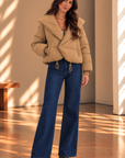 Tannin Cropped Puffer Jacket