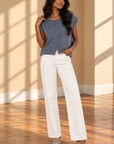 Denim Blue Lucy Sleeveless Cardigan