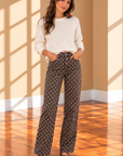 BROWN POLKA DOT HR VINTAGE STRAIGHT