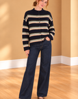 Navy/Olive striped Sweater