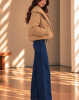Tannin Cropped Puffer Jacket