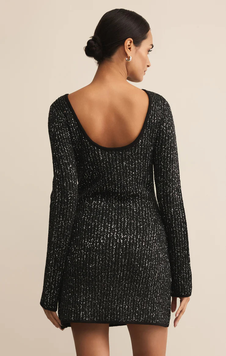 Black La Marca Sequin Mini Dress – Purpose Boutique