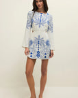Tahina Nautical Palm Mini Dress