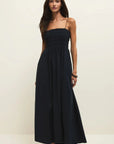 Black Cornelia Poplin Maxi Dress