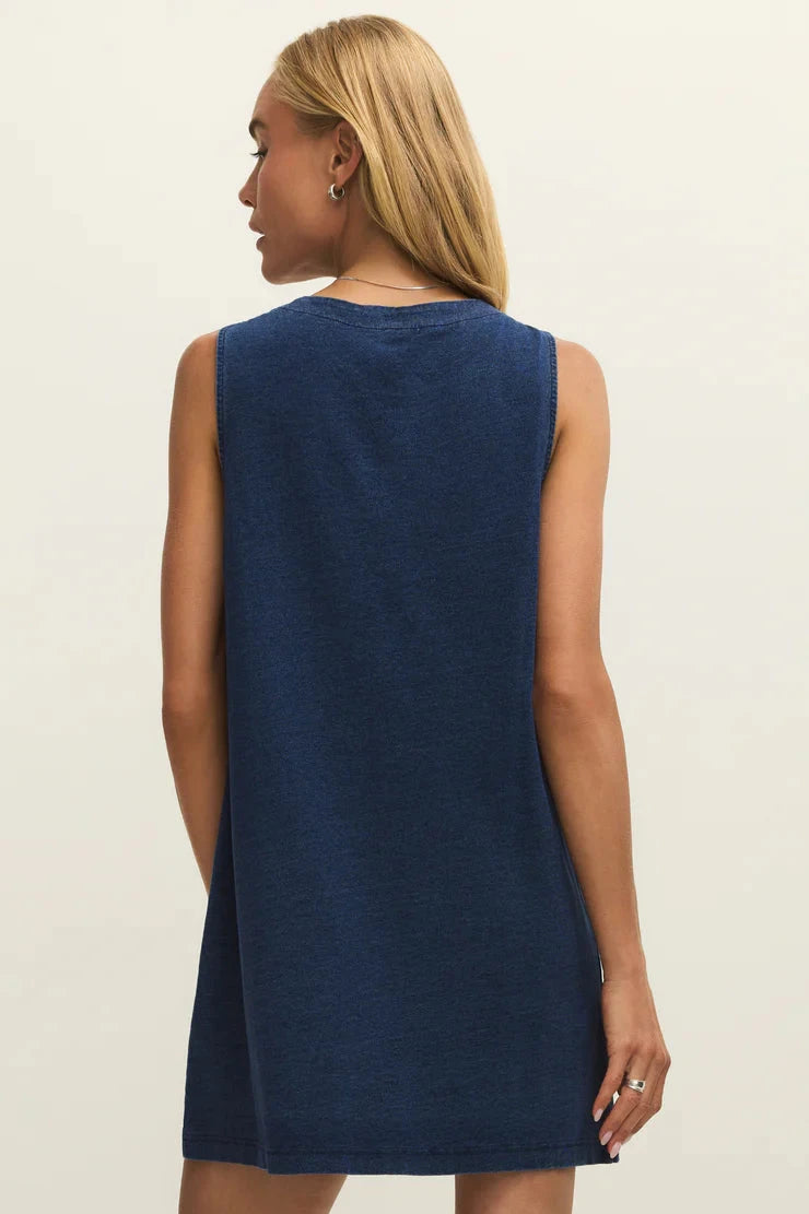Z SUPPLY: Solace Denim Mini Dress - Indigo