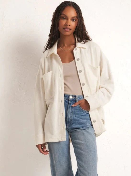 Sandstone All Day Knit Denim Jacket Purpose Boutique