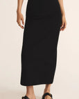 True Black Gail Midi Skirt