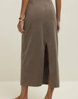Perfectly Taupe Gail Midi Skirt