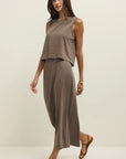 Perfectly Taupe Gail Midi Skirt