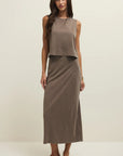 Perfectly Taupe Sloane Jersey Muscle Tank