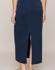 Indigo Gail Jersey Midi Skirt