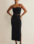 Ainslie Black Midi Skirt