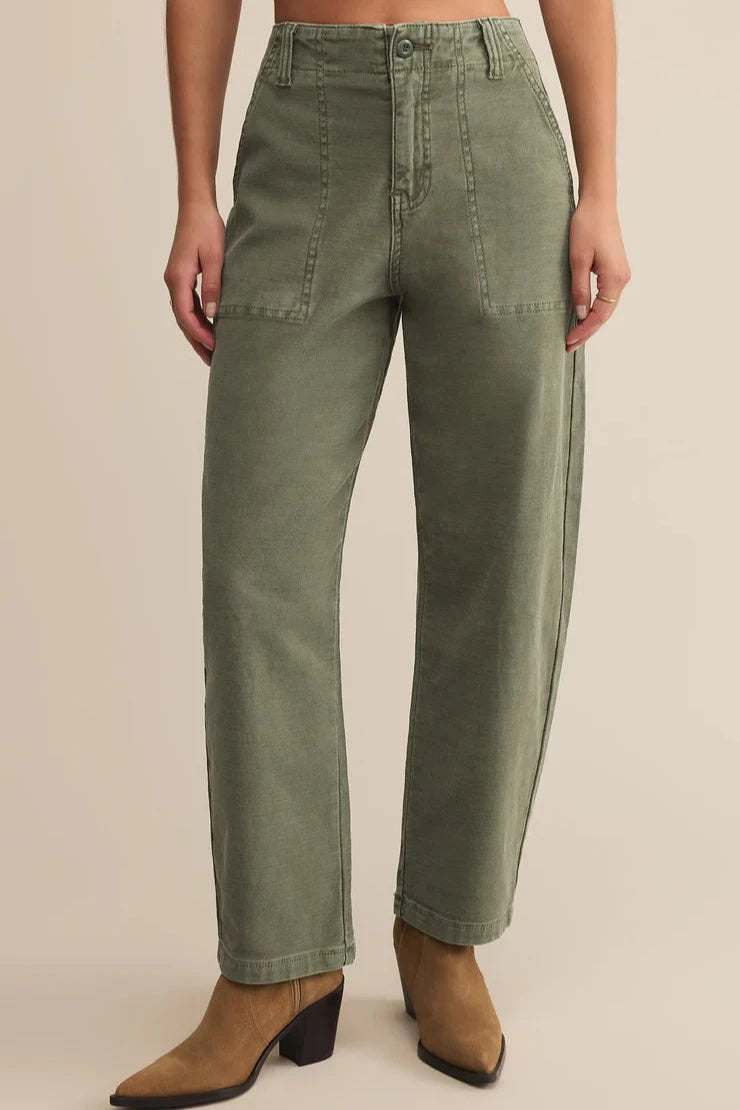 Hunter Green Olive Twill Pants – Purpose Boutique