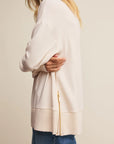 Warm White Sable Rib Sweatshirt