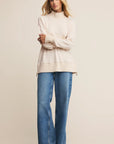 Warm White Sable Rib Sweatshirt