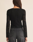 Black Aurora Lace Top