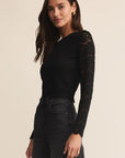 Black Aurora Lace Top