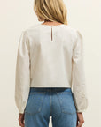 White Tatiana Poplin Top