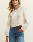 White Tatiana Poplin Top