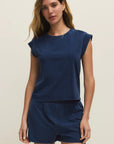 Indigo Camino Jersey Denim Top