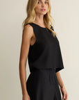 Black Sloane Linen Top
