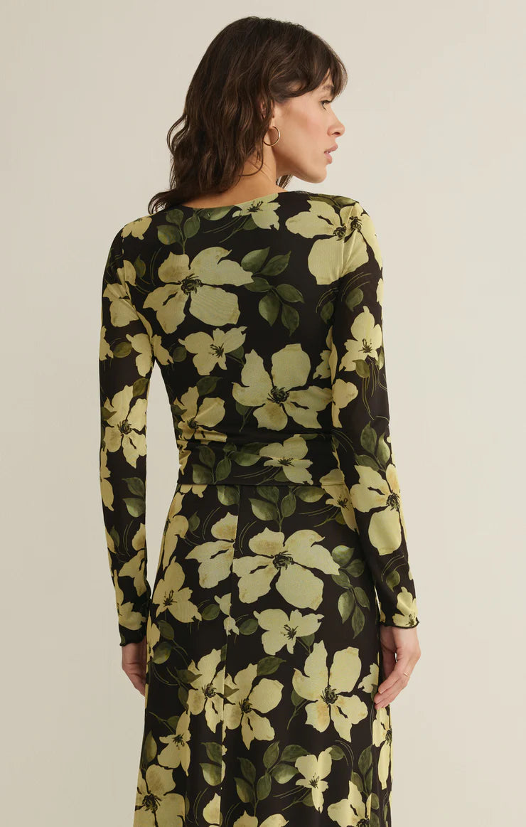 floral mesh t shirt dress Sunnyside Taysha Ren Floral Mesh Top – Purpose Boutique