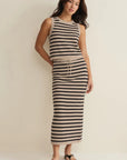 Natural Emori Striped Skirt