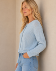 Soft Blue Ellie Knit Cardigan
