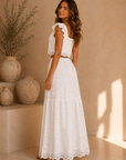 Emrie Eyelet White Top
