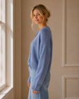 Dusty Blue Arianna Knit Cardigan