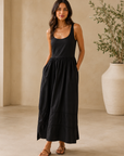 Black Johanna Midi Dress