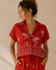 Coral Colette Blouse