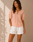 Coral Milan Blouse