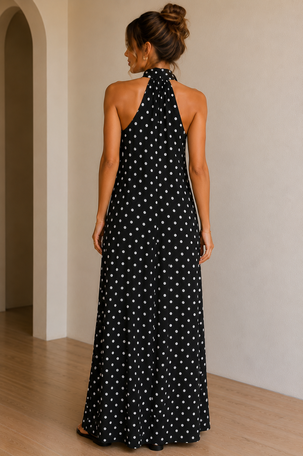 black white polka dot halter dress Theophania Maxi – Purpose Boutique Color:As the first photo HYFVE Women's Glow Getter PROMO::CLASSIC25 a playful and elegant