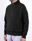 Black Super Weight Quarter Zip