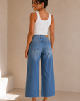 Wavy Pleaser High Rise Wide Leg Ankle