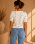 Cream & Black Morgan Top