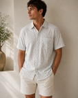 White Blue Block Carson Shirt