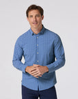 Cobalt Ben Plaid Leeward No Tuck Long Sleeve Dress Shirt
