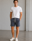 Faded Navy Saturday Corduroy Short 6"