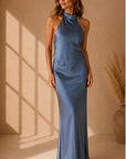 Steel Blue Viridiana Dress - ACDR103594