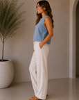 Uptown Blue Myka Top - DJO-25167