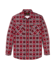 Burgundy & Red Plaid Field Flannel Shirt