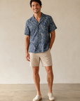 Blue Floral Jacquard Resort Shirt