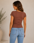 Brown Adina Top
