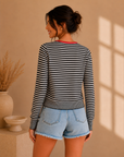 Brown & White Francis Cardigan